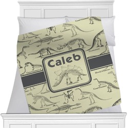 Dinosaur Skeletons Minky Blanket (Personalized)