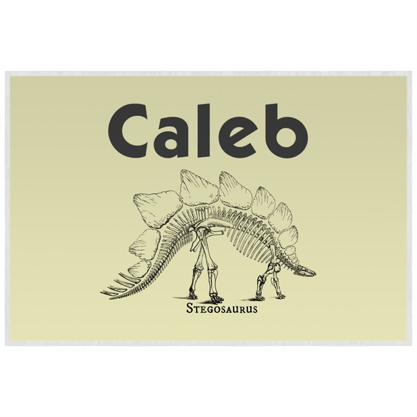 Dinosaur Skeletons Personalized Placemat (Back)