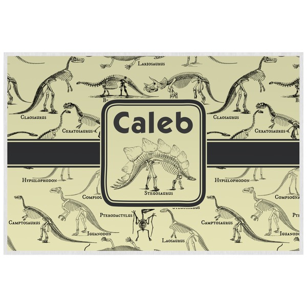 Custom Dinosaur Skeletons Laminated Placemat w/ Name or Text