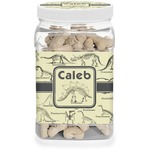 Dinosaur Skeletons Dog Treat Jar (Personalized)