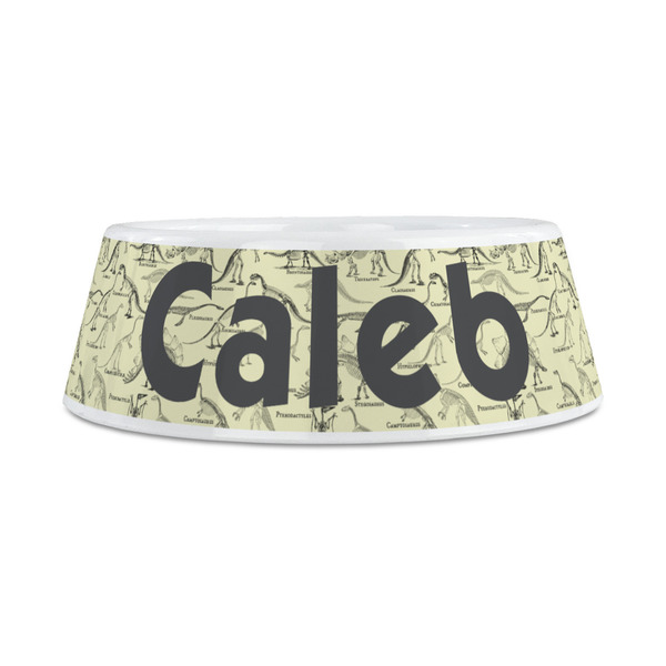 Dinosaur Skeletons Plastic Dog Bowls - Medium - FRONT