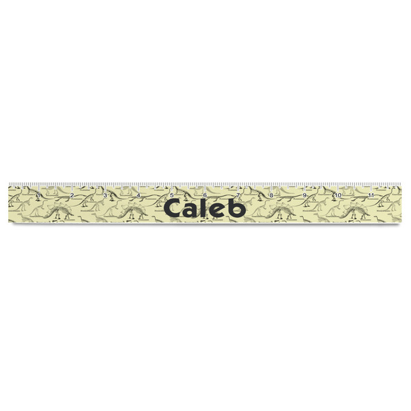 Dinosaur Skeletons Plastic Ruler - 12" - FRONT