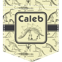 Dinosaur Skeletons Iron On Faux Pocket (Personalized)