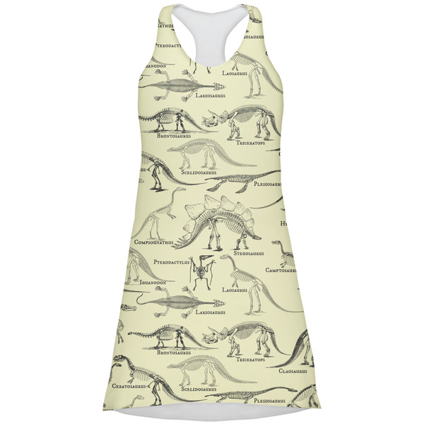 Custom Dinosaur Skeletons Racerback Dress - X Large