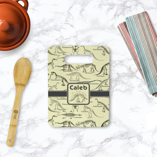 Dinosaur Skeletons Rectangle Trivet with Handle - LIFESTYLE