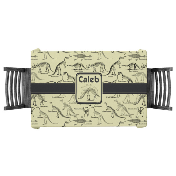 Custom Dinosaur Skeletons Tablecloth - 58"x58" (Personalized)