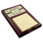 Dinosaur Skeletons Red Mahogany Sticky Note Holder (Personalized)