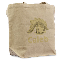 Dinosaur Skeletons Reusable Cotton Grocery Bag - Single (Personalized)