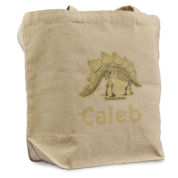 Custom Dinosaur Skeletons Reusable Cotton Grocery Bag (Personalized)