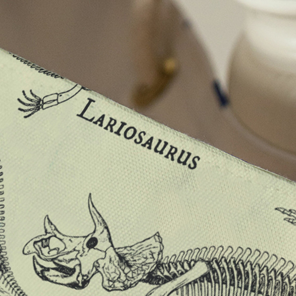 Dinosaur Skeletons Large Rope Tote - Close Up View