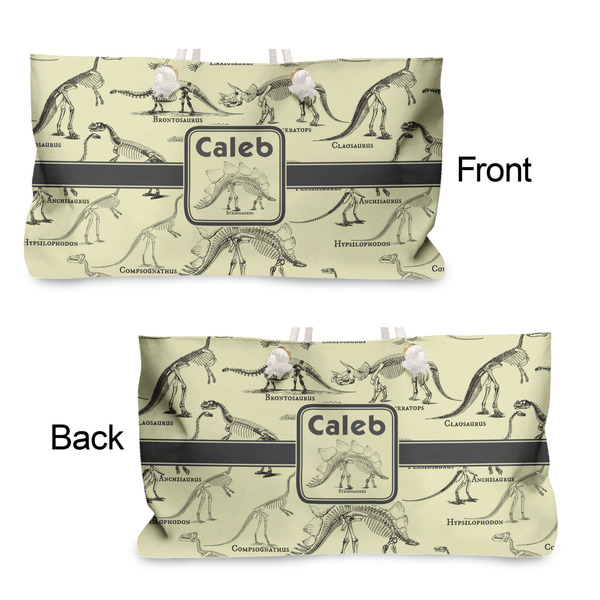Dinosaur Skeletons Large Rope Tote - From & Back View