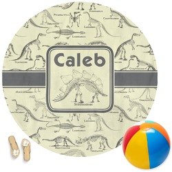 Dinosaur Skeletons Round Beach Towel (Personalized)