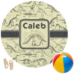 Dinosaur Skeletons Round Beach Towel (Personalized)
