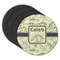 Dinosaur Skeletons Round Rubber Backed Coasters - Set of 4 (Personalized)