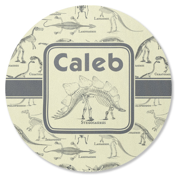 Dinosaur Skeletons Round Coaster Rubber Back - Single