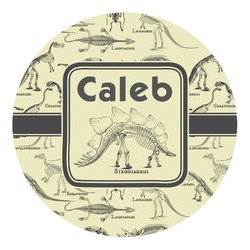 Dinosaur Skeletons Round Decal (Personalized)