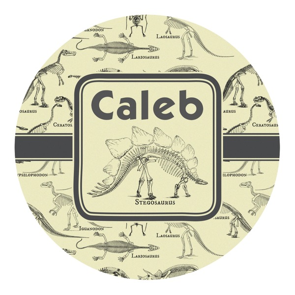 Custom Dinosaur Skeletons Round Decal - Medium (Personalized)