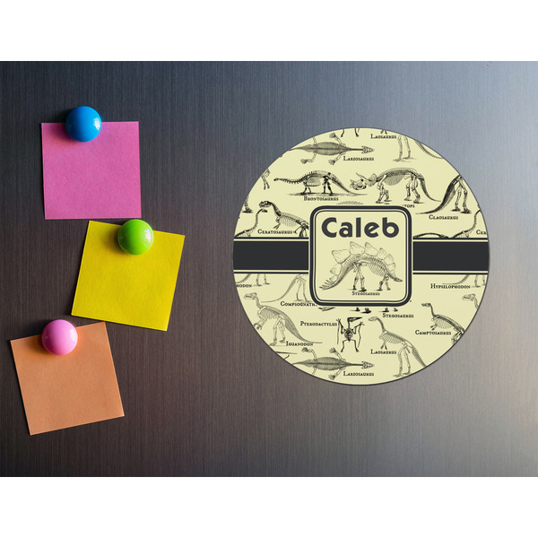 Dinosaur Skeletons Round Fridge Magnet - LIFESTYLE