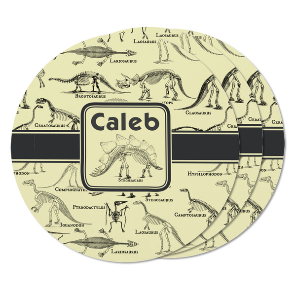 Dinosaur Skeletons Round Fridge Magnet - THREE