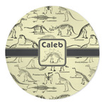 Dinosaur Skeletons 5' Round Indoor Area Rug (Personalized)