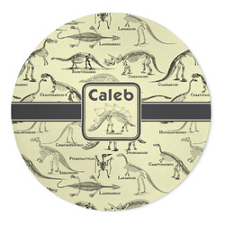 Dinosaur Skeletons 5' Round Indoor Area Rug (Personalized)