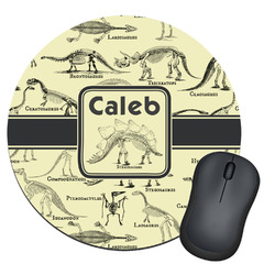 Dinosaur Skeletons Round Mouse Pad (Personalized)