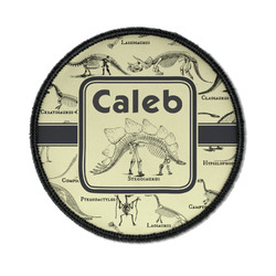 Dinosaur Skeletons Iron On Round Patch w/ Name or Text