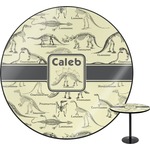 Dinosaur Skeletons Round Table - 24" (Personalized)