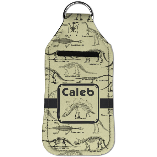 Dinosaur Skeletons Sanitizer Holder Keychain - Large (Front)