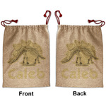 Dinosaur Skeletons Santa Sack - Front & Back (Personalized)
