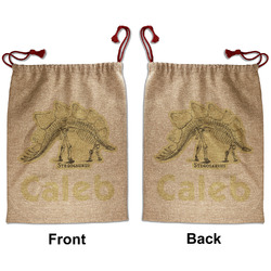Dinosaur Skeletons Santa Sack - Front & Back (Personalized)