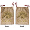 Dinosaur Skeletons Santa Bag - Front and Back