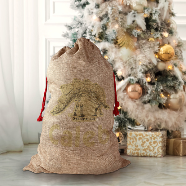 Dinosaur Skeletons Santa Bag - Lifestyle