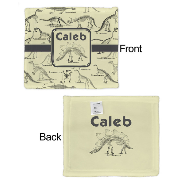 Dinosaur Skeletons Security Blanket - Front & Back View
