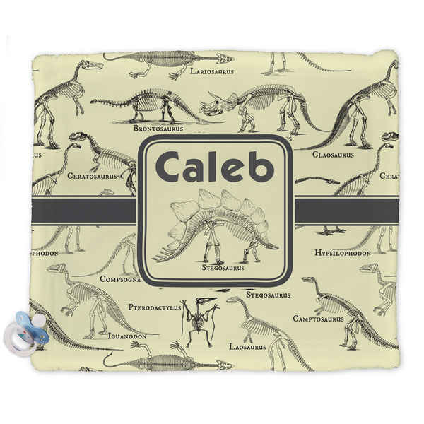 Custom Dinosaur Skeletons Security Blanket - Single Sided (Personalized)