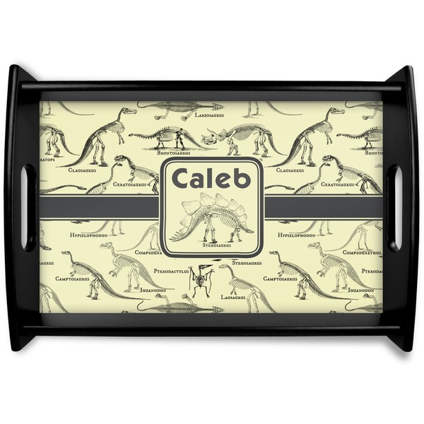 Custom Dinosaur Skeletons Wooden Tray (Personalized)