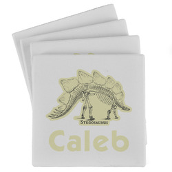 Dinosaur Skeletons Absorbent Stone Coasters - Set of 4 (Personalized)