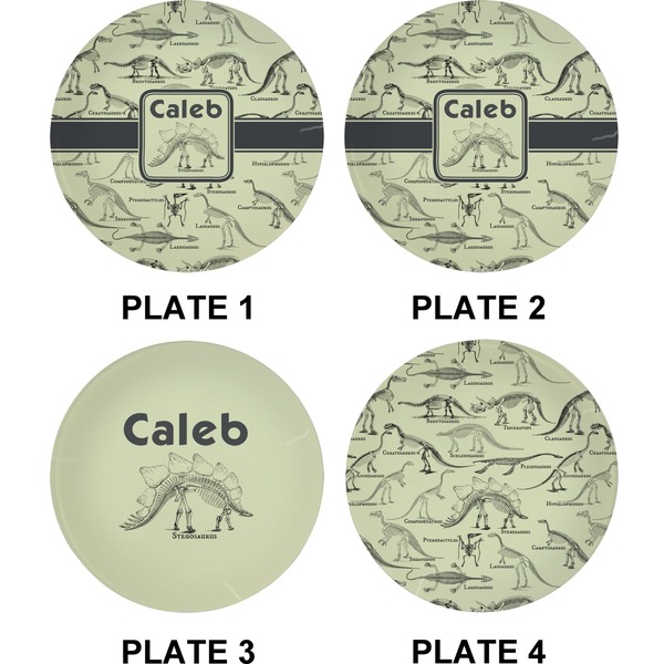Dinosaur Skeletons Set of Appetizer / Dessert Plates (Approval)