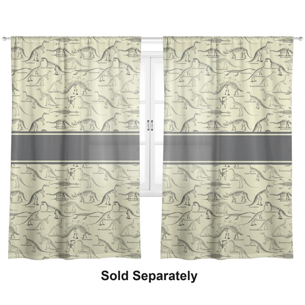 Dinosaur Skeletons Sheer Curtains
