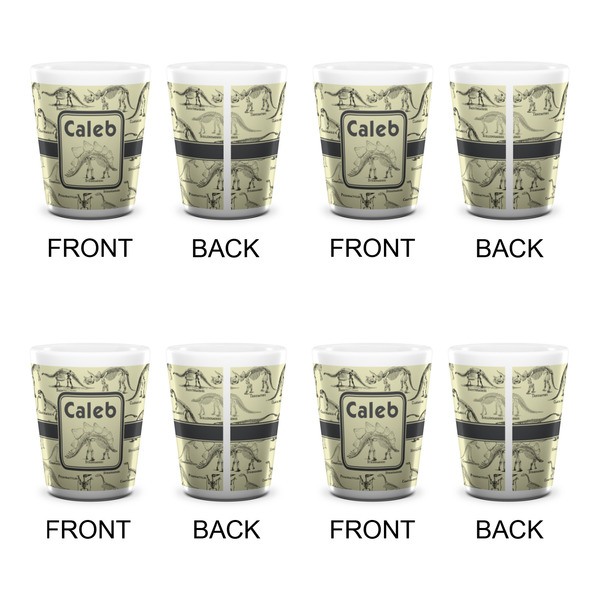 Dinosaur Skeletons Shot Glass - White - Set of 4 - APPROVAL