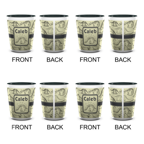 Dinosaur Skeletons Shot Glassess - Two Tone - Set of 4 - APPROVAL