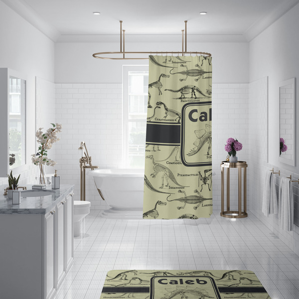 Dinosaur Skeletons Shower Curtain - Custom Size
