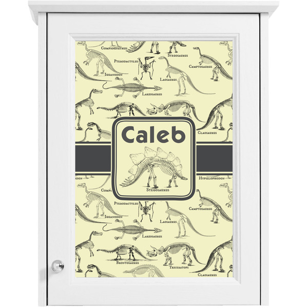 Dinosaur Skeletons Single White Cabinet Decal