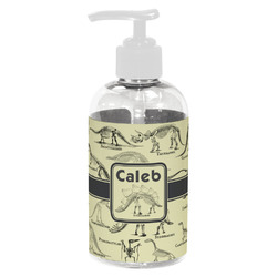 Dinosaur Skeletons Plastic Soap / Lotion Dispenser (8 oz - Small - White) (Personalized)