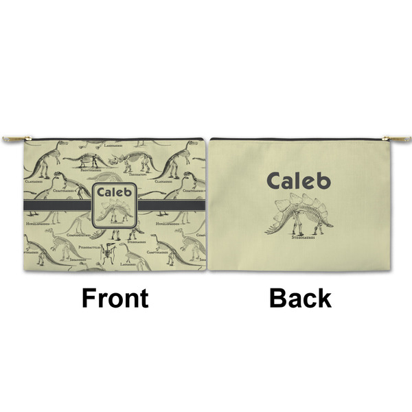 Dinosaur Skeletons Small Zipper Pouch Approval (Front and Back)