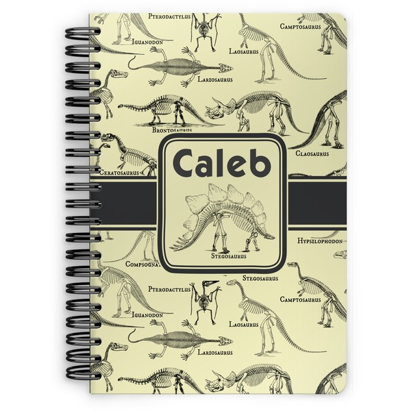 Custom Dinosaur Skeletons Spiral Notebook (Personalized)