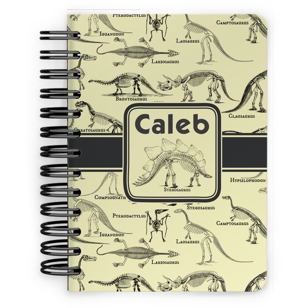 Custom Dinosaur Skeletons Spiral Notebook - 5x7 w/ Name or Text