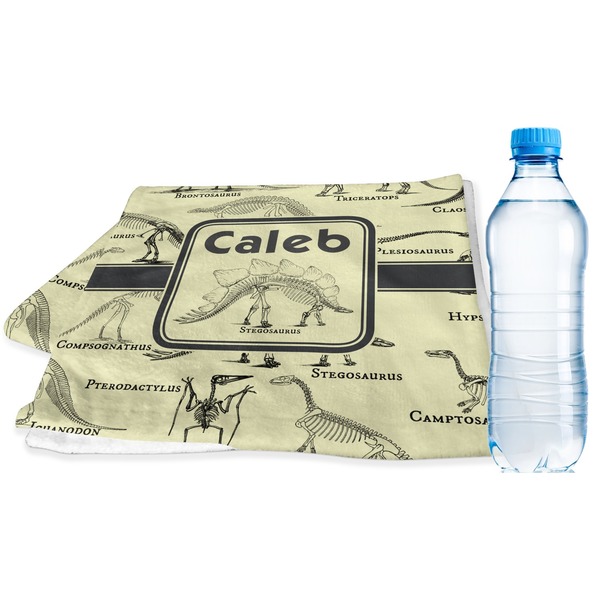 Custom Dinosaur Skeletons Sports & Fitness Towel (Personalized)
