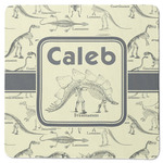 Dinosaur Skeletons Square Rubber Backed Coaster (Personalized)