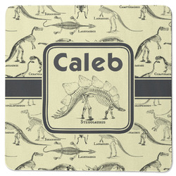 Dinosaur Skeletons Square Rubber Backed Coaster (Personalized)